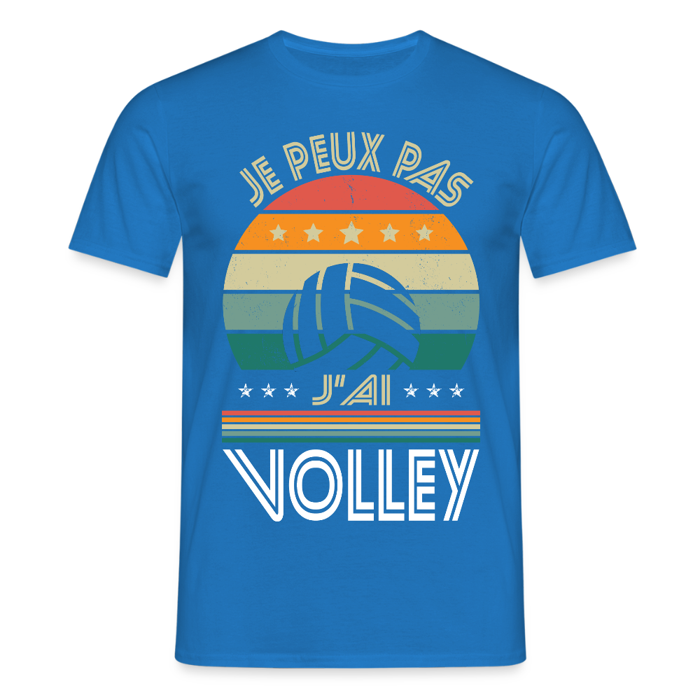 T-shirt Homme - Je peux pas j'ai Volley - bleu royal