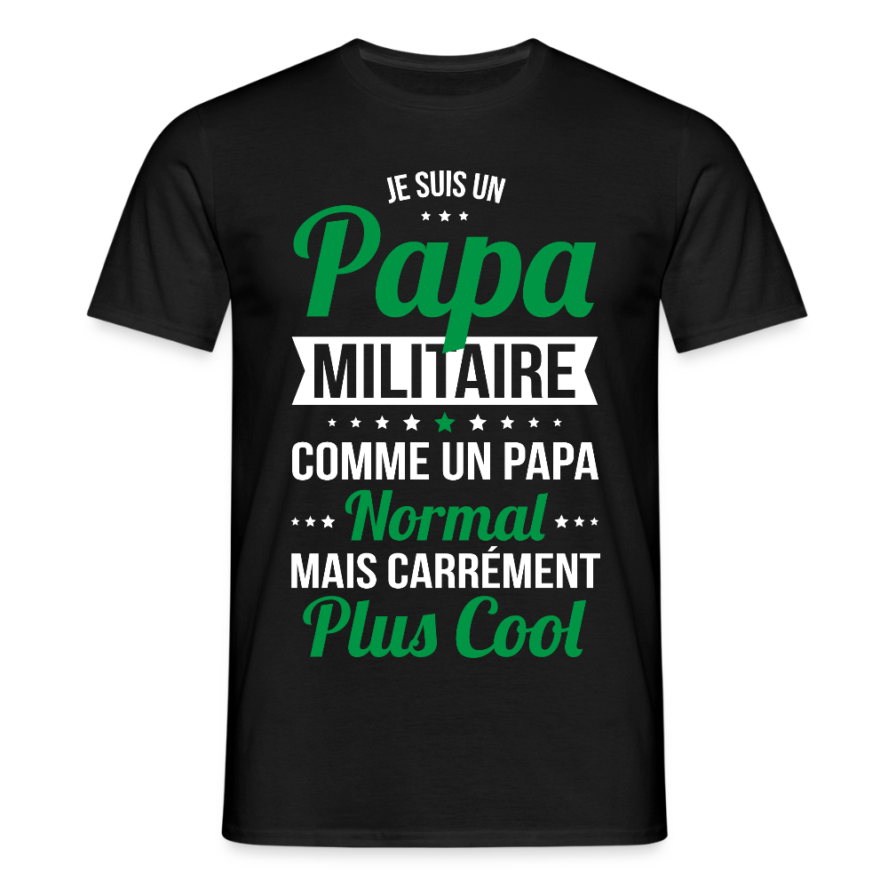 T-shirt Homme - Papa militaire plus cool - noir