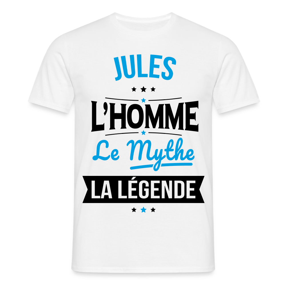 T-shirt Homme - Jules - l'Homme - le Mythe - la Légende - blanc
