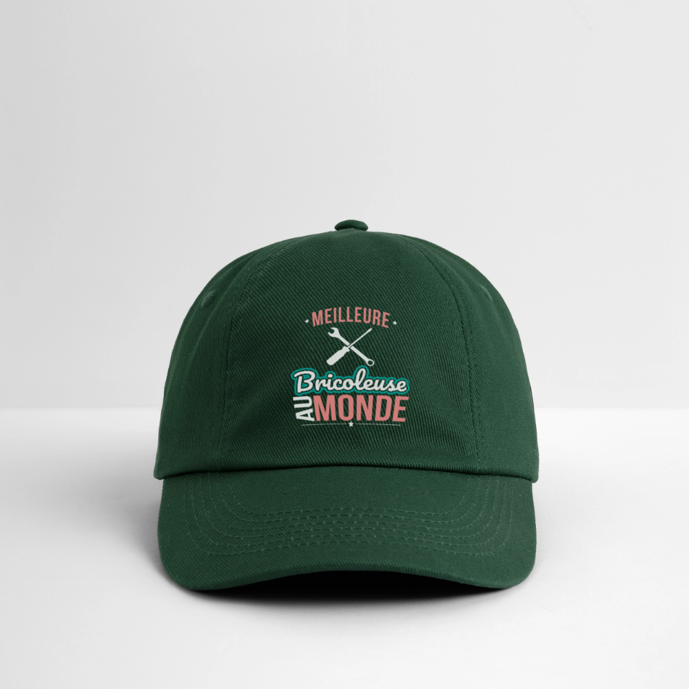 Casquette classique - Meilleure bricoleuse au monde - vert bouteille