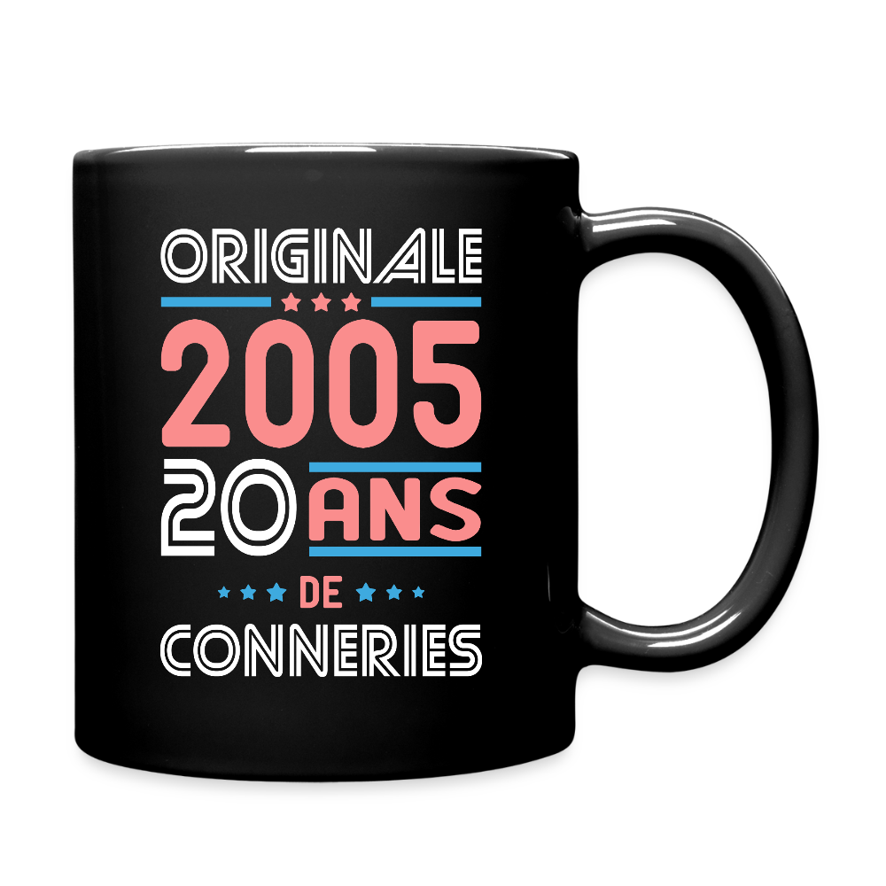 Mug uni - Anniversaire 20 Ans - Originale 2005 - Conneries - noir