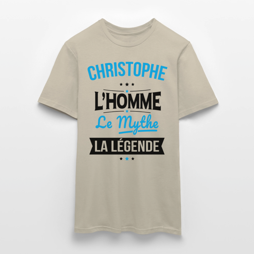 T-shirt Homme - Christophe - l'Homme - le Mythe - la Légende - beige sable