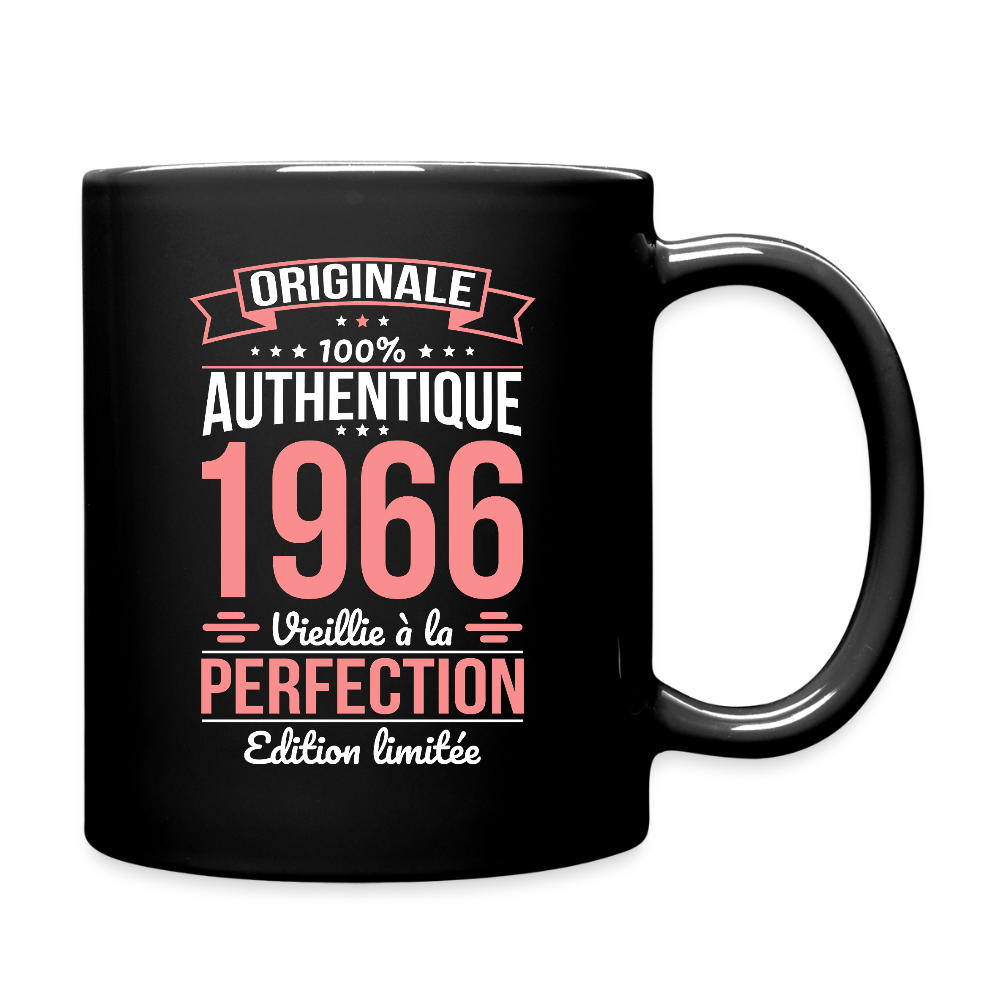 Mug anniversaire femme 60 ans – Originale 1966 - noir