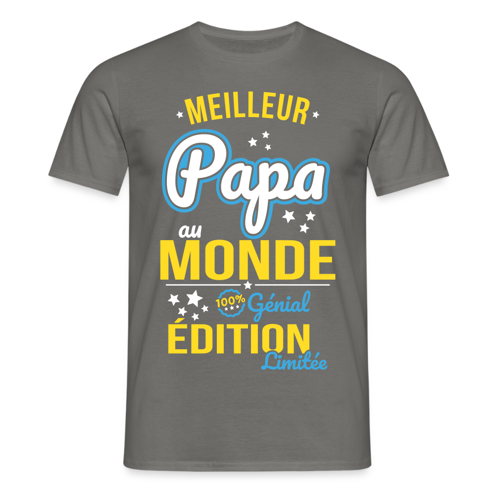 T-shirt Homme - Meilleur Papa au monde - gris graphite