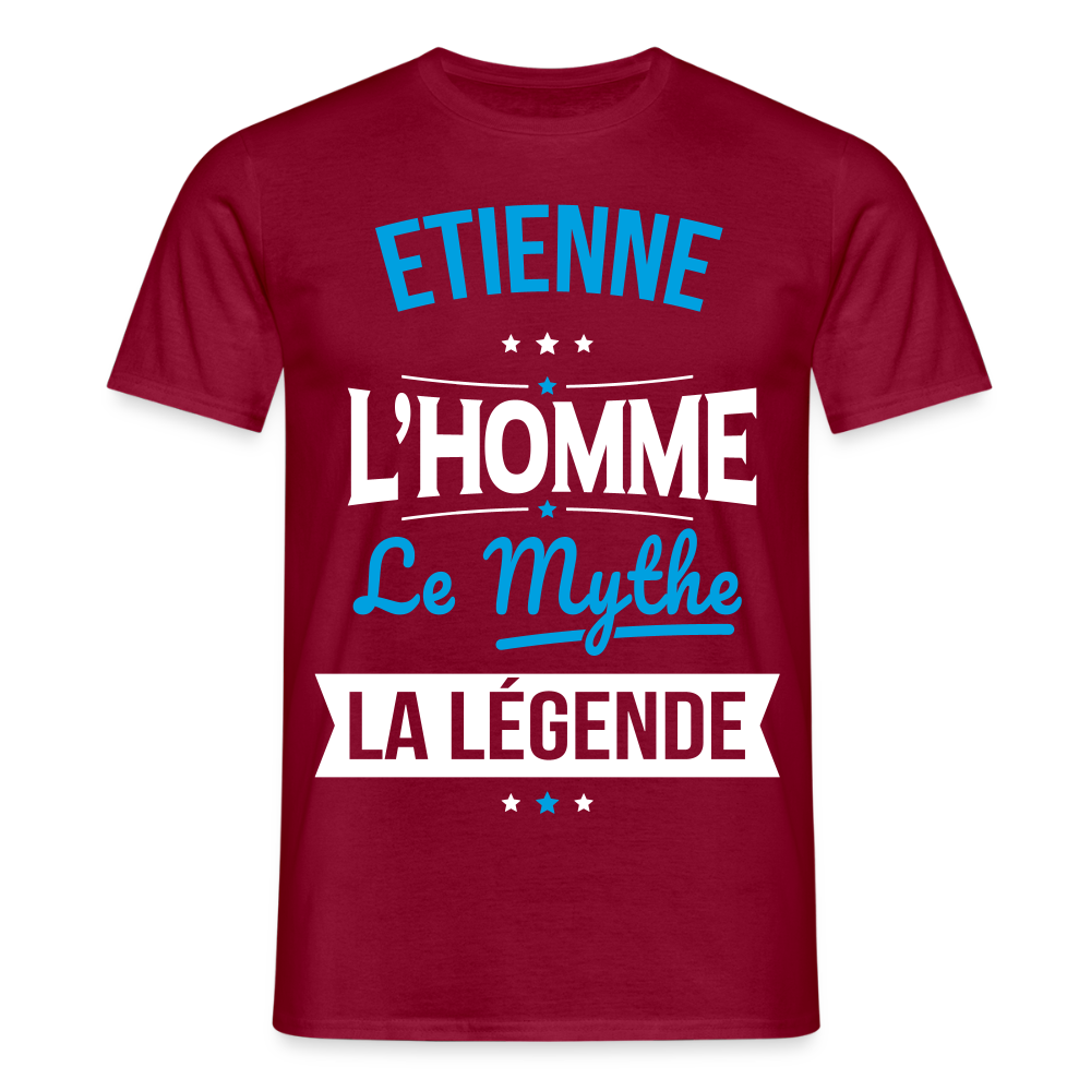 T-shirt Homme - Etienne - l'Homme - le Mythe - la Légende - rouge brique