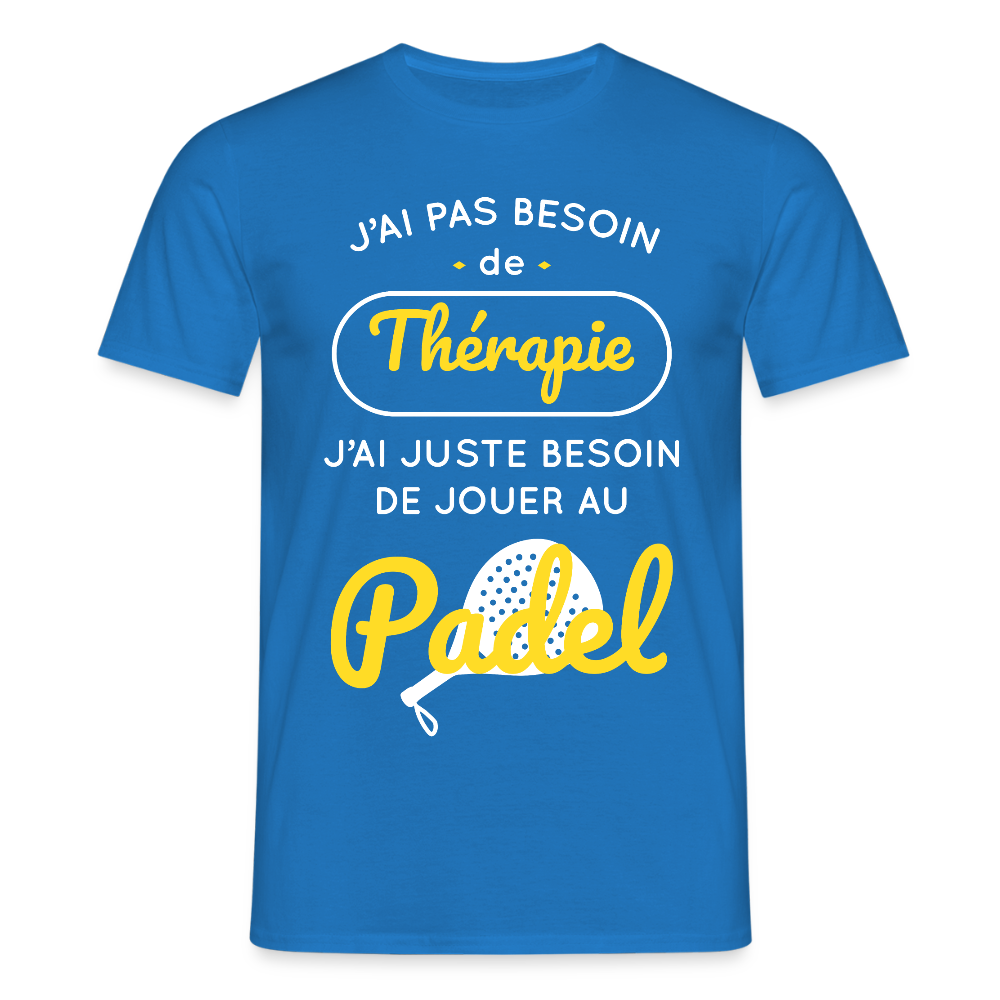 T-shirt Homme - Besoin De Jouer Au Padel - bleu royal