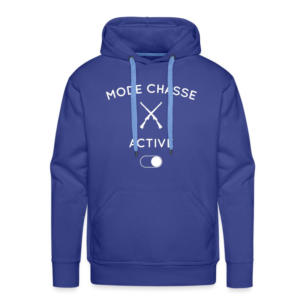 Sweat à capuche Premium Homme - Mode chasse activé - bleu royal