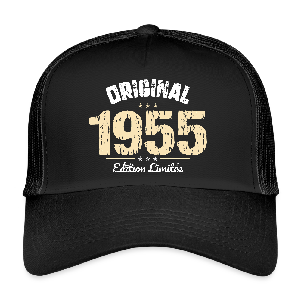 Casquette Trucker - Anniversaire 70 Ans - Original 1955 - noir/noir