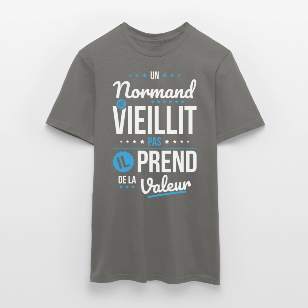 T-shirt Homme - Un Normand ne vieillit pas - gris graphite