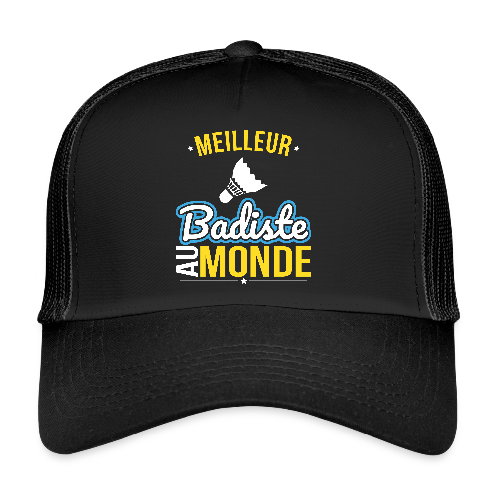 Casquette Trucker - Meilleur badiste au monde - noir/noir