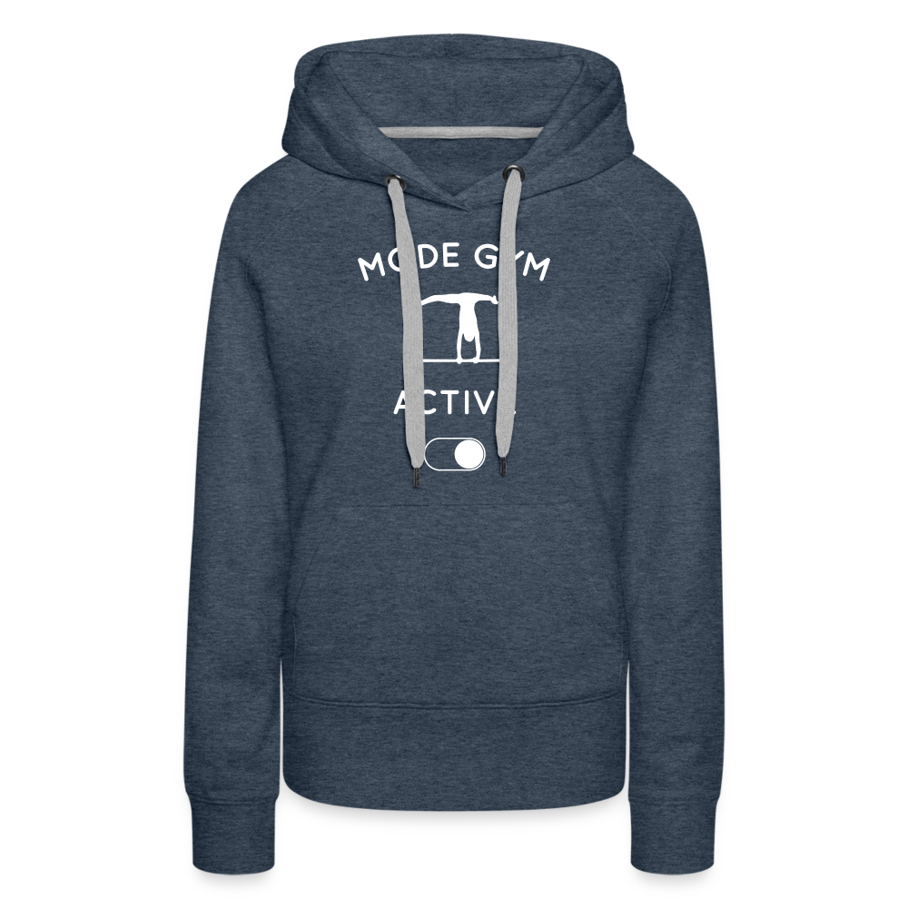 Sweat à capuche Premium Femme - Mode gym activé - bleu jeans