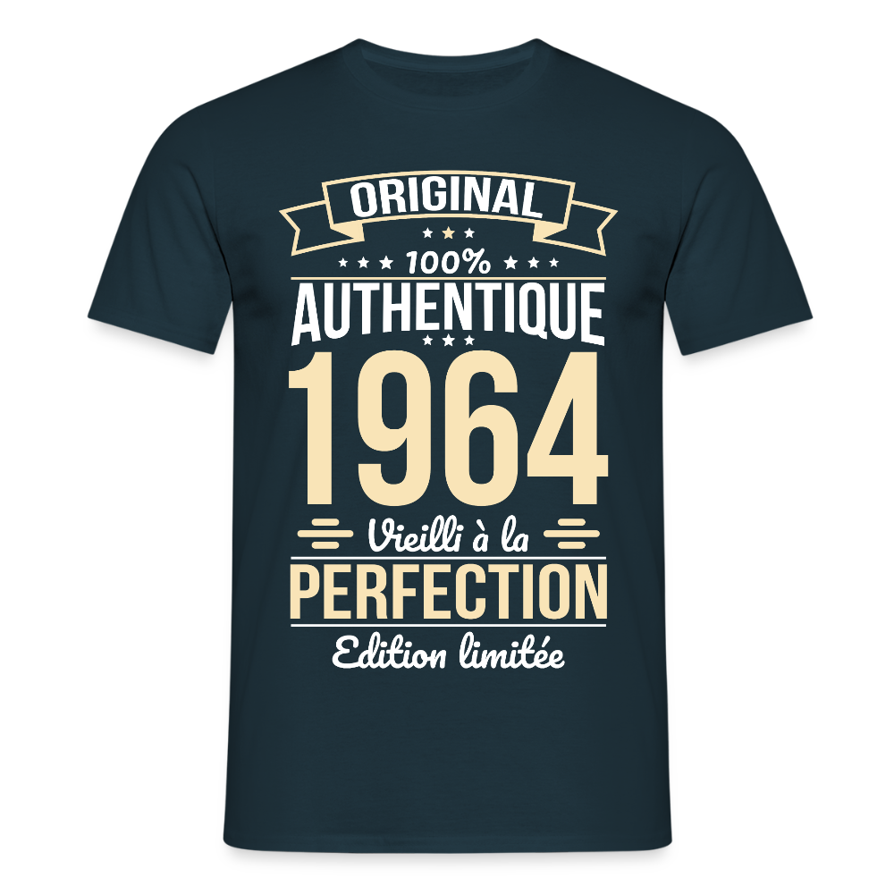 T-shirt Homme - Anniversaire 61 Ans - Original 1964 - marine