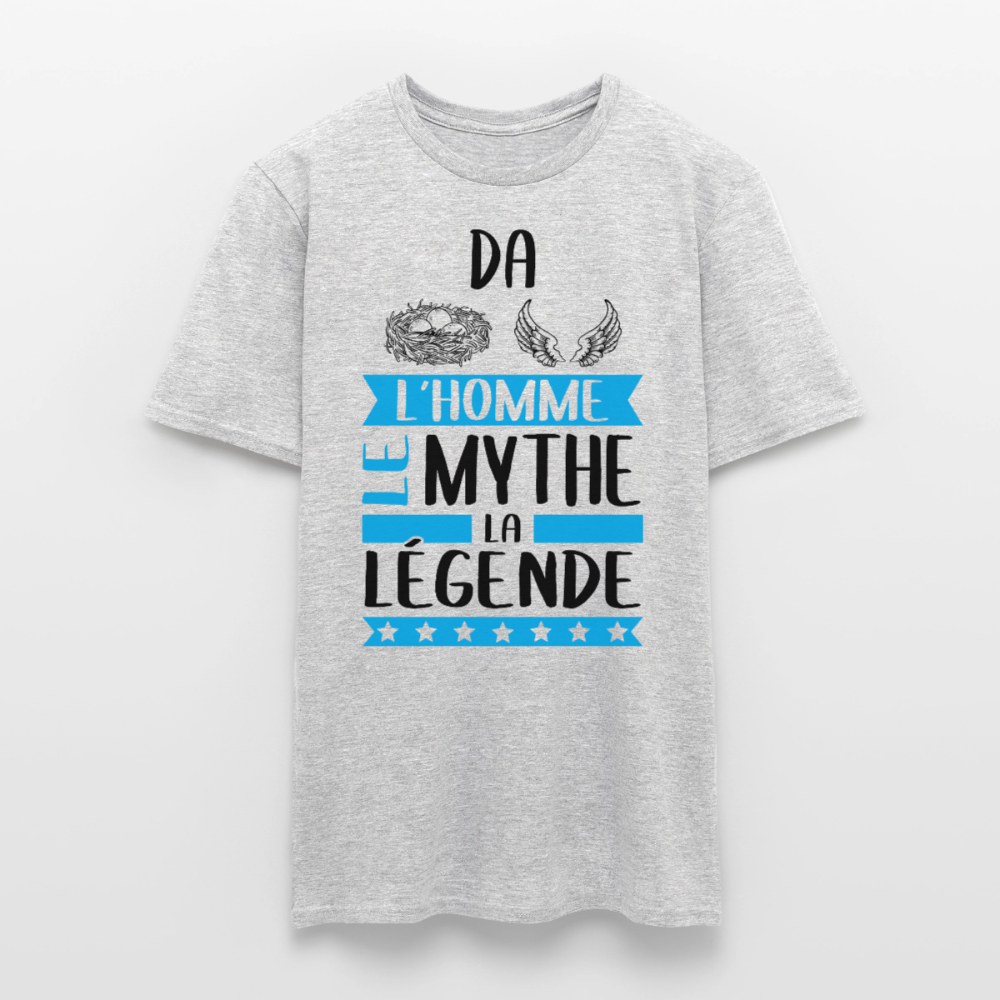 T-shirt homme coloris clair Daniel rébus – L’homme, le mythe, la légende - gris chiné