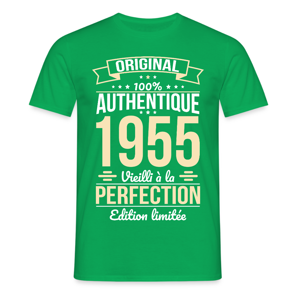 T-shirt Homme - Anniversaire 70 Ans - Original 1955 - vert