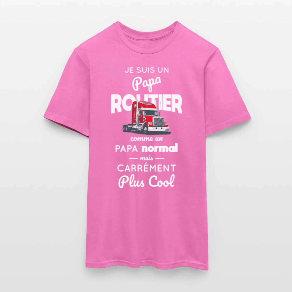 T-shirt Homme - Papa routier plus cool - rose
