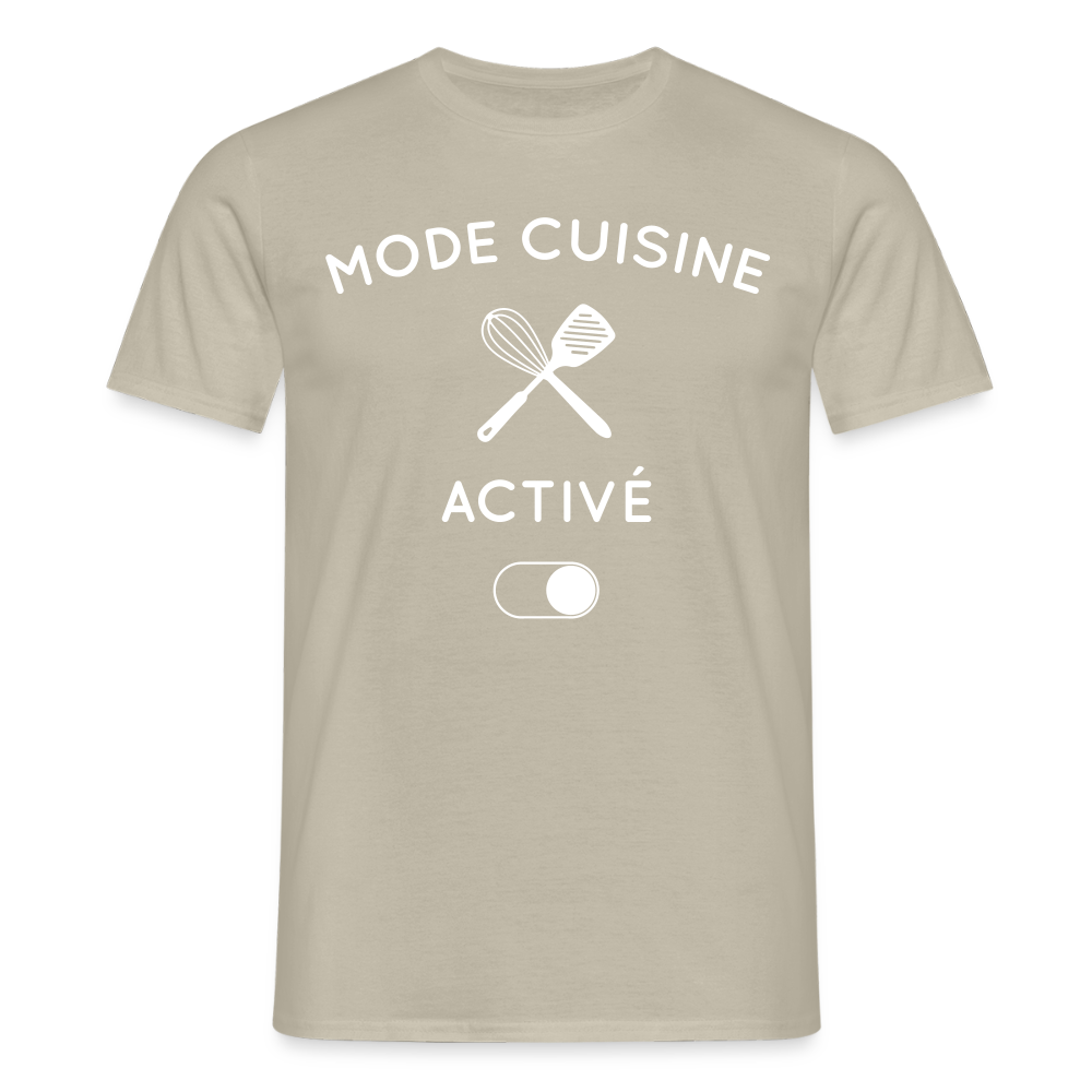 T-shirt Homme - Mode cuisine activé - beige sable