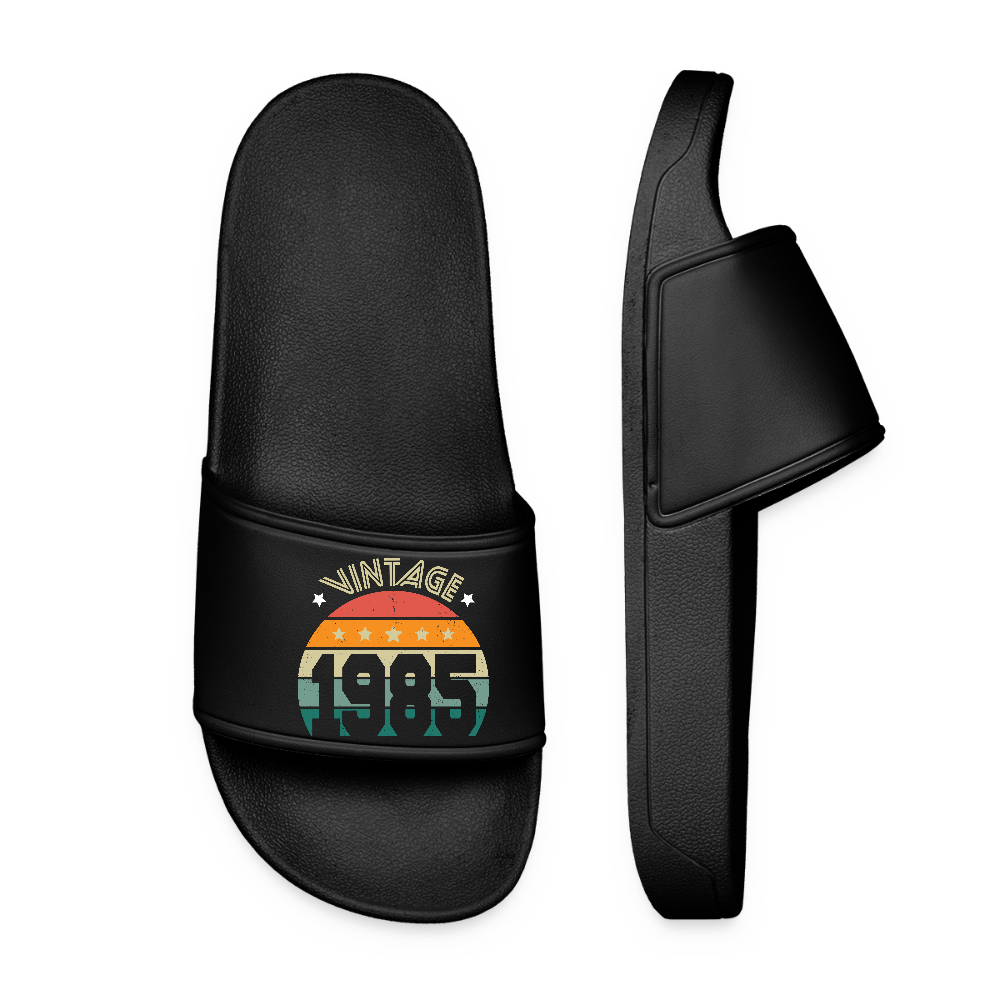 Claquettes Femme - Anniversaire 40 Ans - Vintage 1985 - noir