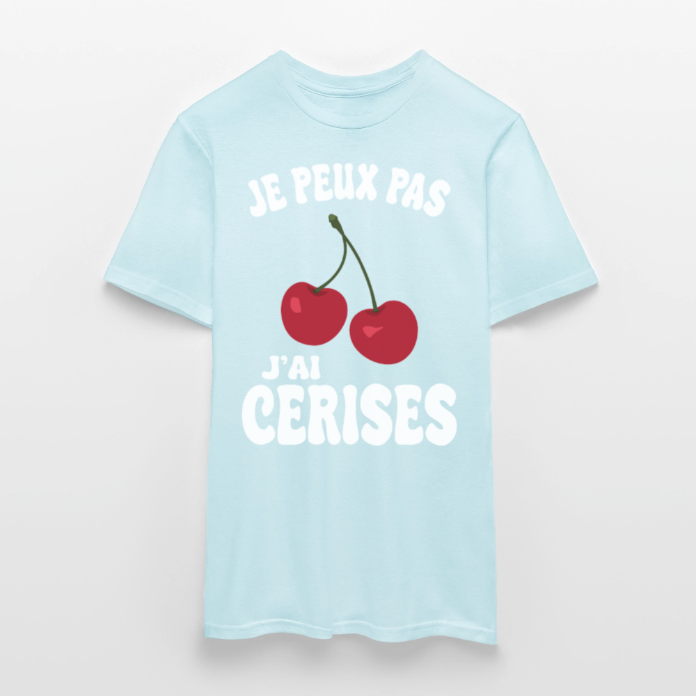 T-shirt Homme - Je peux pas j'ai cerises - ciel