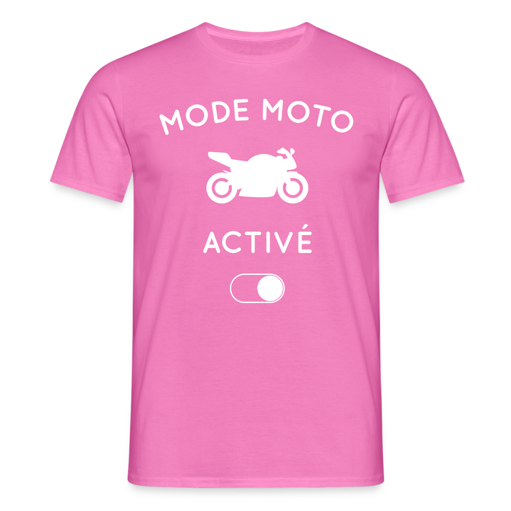 T-shirt Homme - Mode moto activé - rose