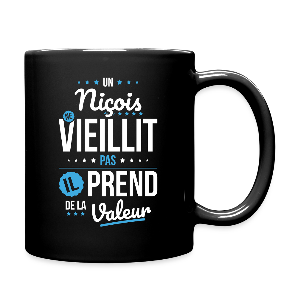 Mug uni - Un Niçois ne vieillit pas - noir