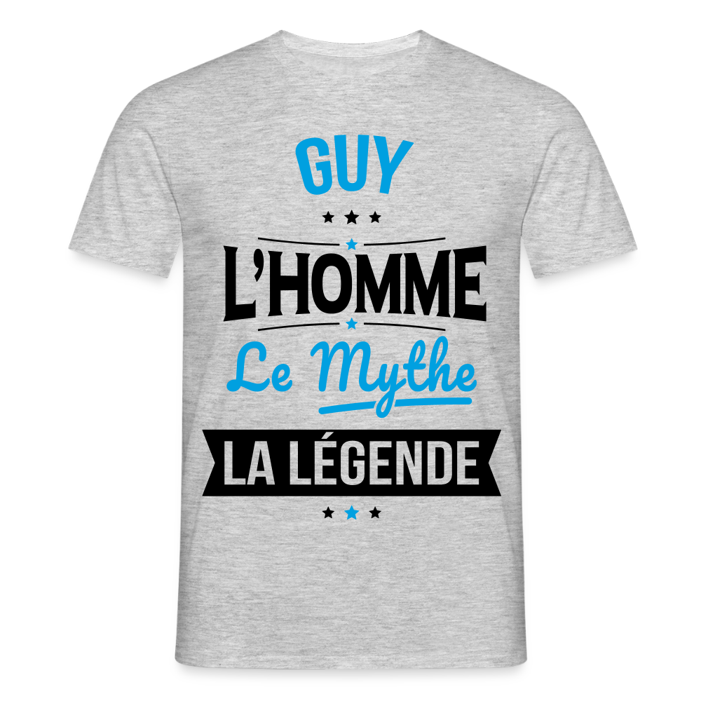 T-shirt Homme - Guy - l'Homme - le Mythe - la Légende - gris chiné