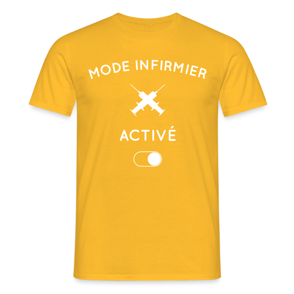 T-shirt Homme - Mode infirmier activé - jaune