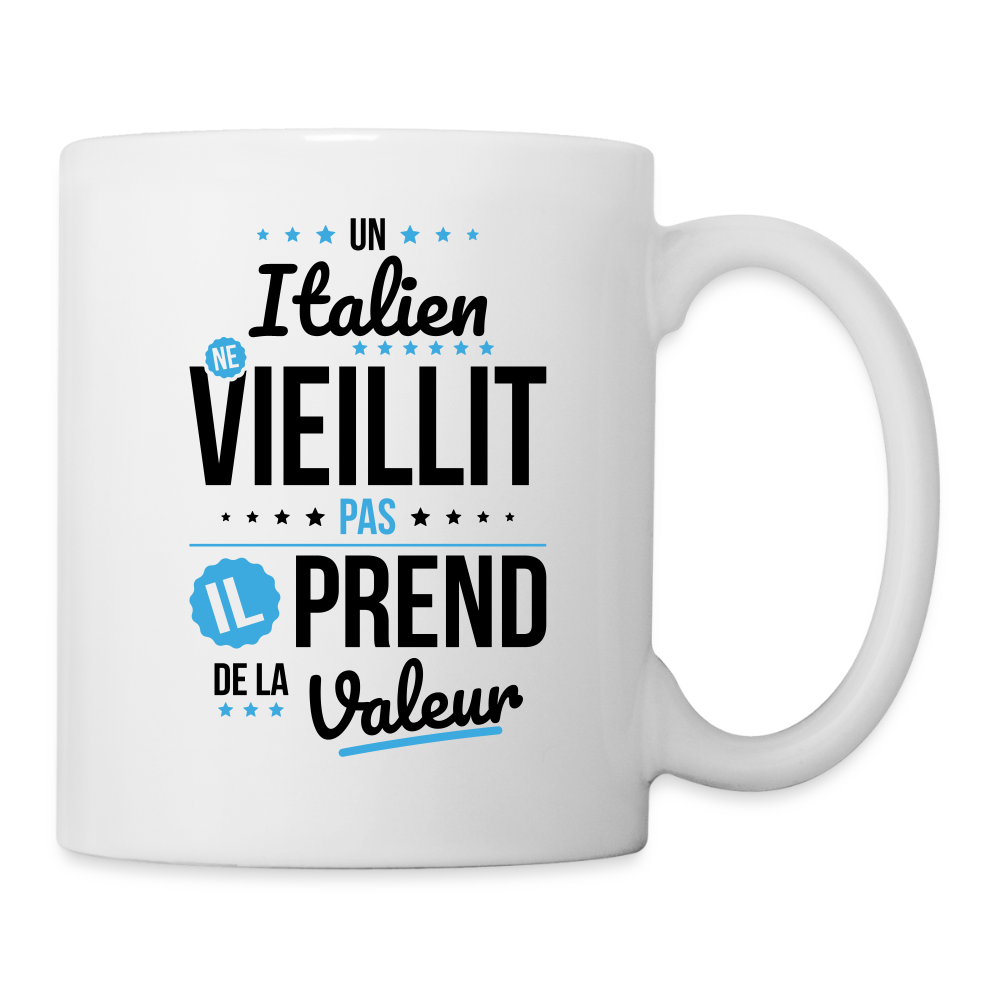 Mug blanc - Un Italien ne vieillit pas - blanc