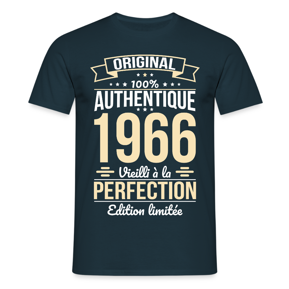 T-shirt anniversaire homme 60 ans – Original 1966 - marine