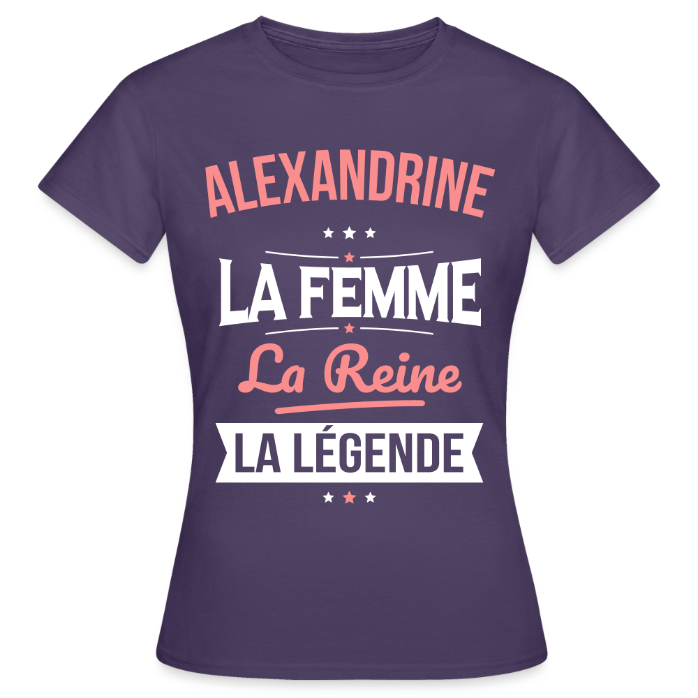 T-shirt Femme - Alexandrine - la Femme - la Reine - la Légende - violet foncé