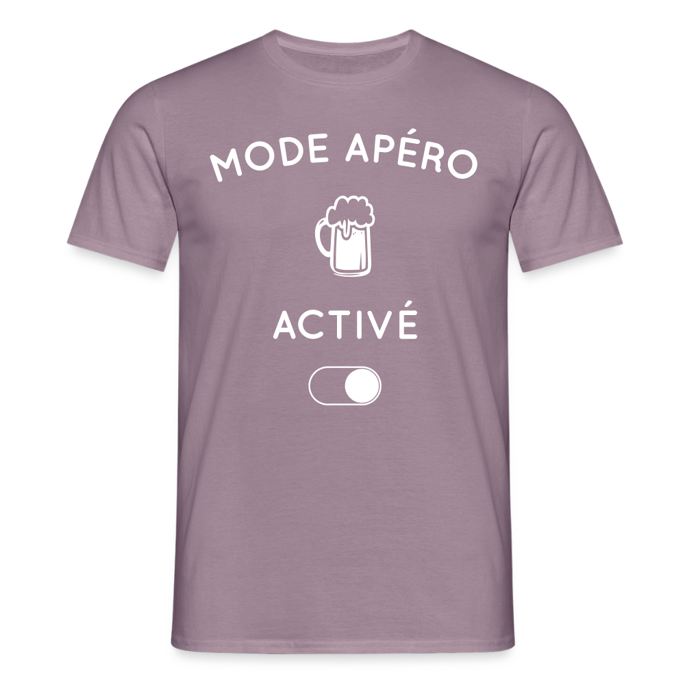 T-shirt Homme - Mode apéro activé - mauve gris