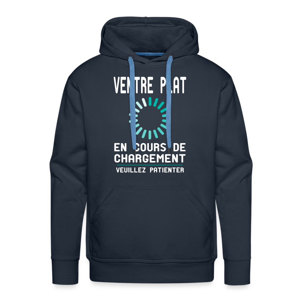Sweat à capuche Premium Homme - Ventre plat en cours de chargement - marine