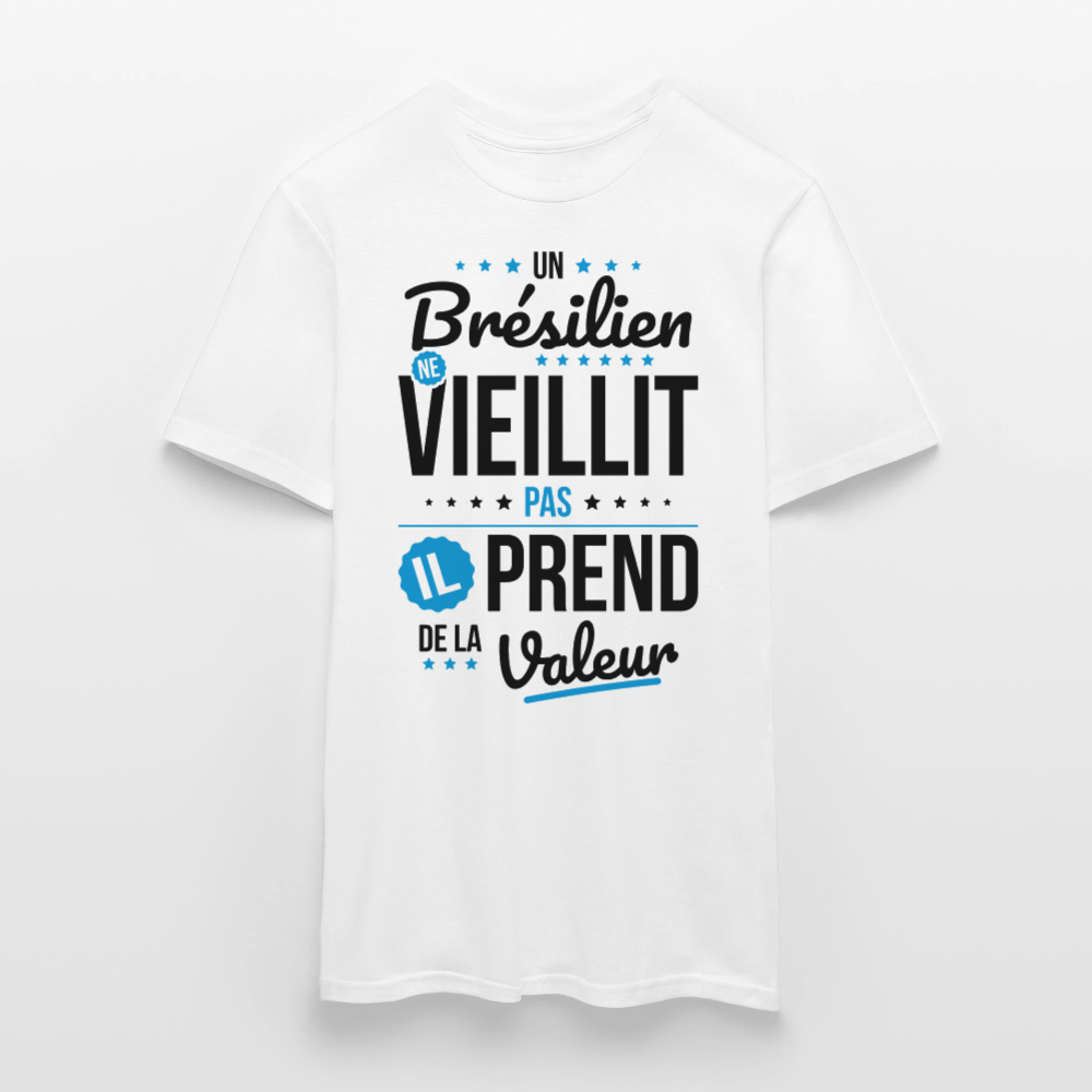 T-shirt Homme - Un Brésilien ne vieillit pas - blanc