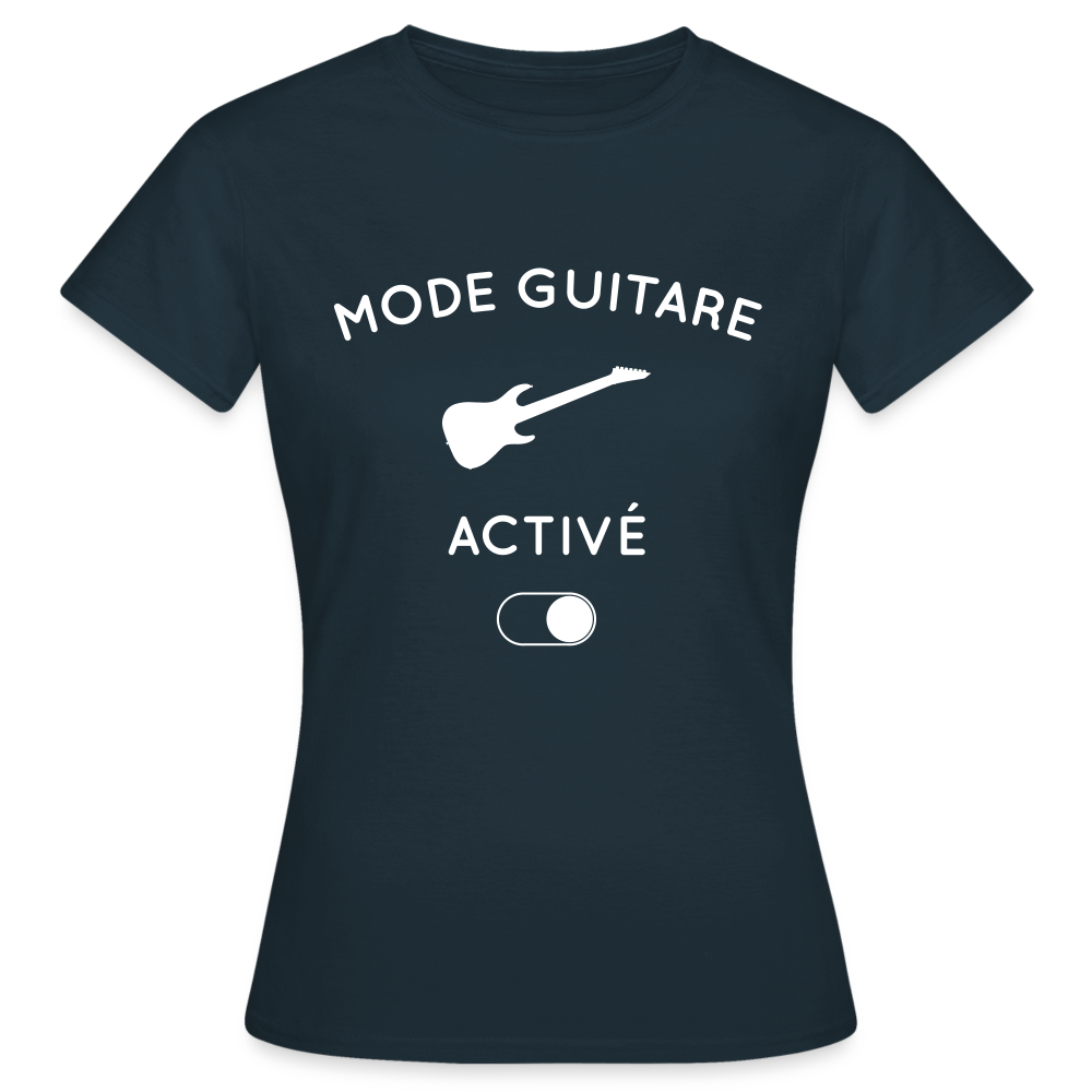 T-shirt Femme - Mode guitare activé - marine