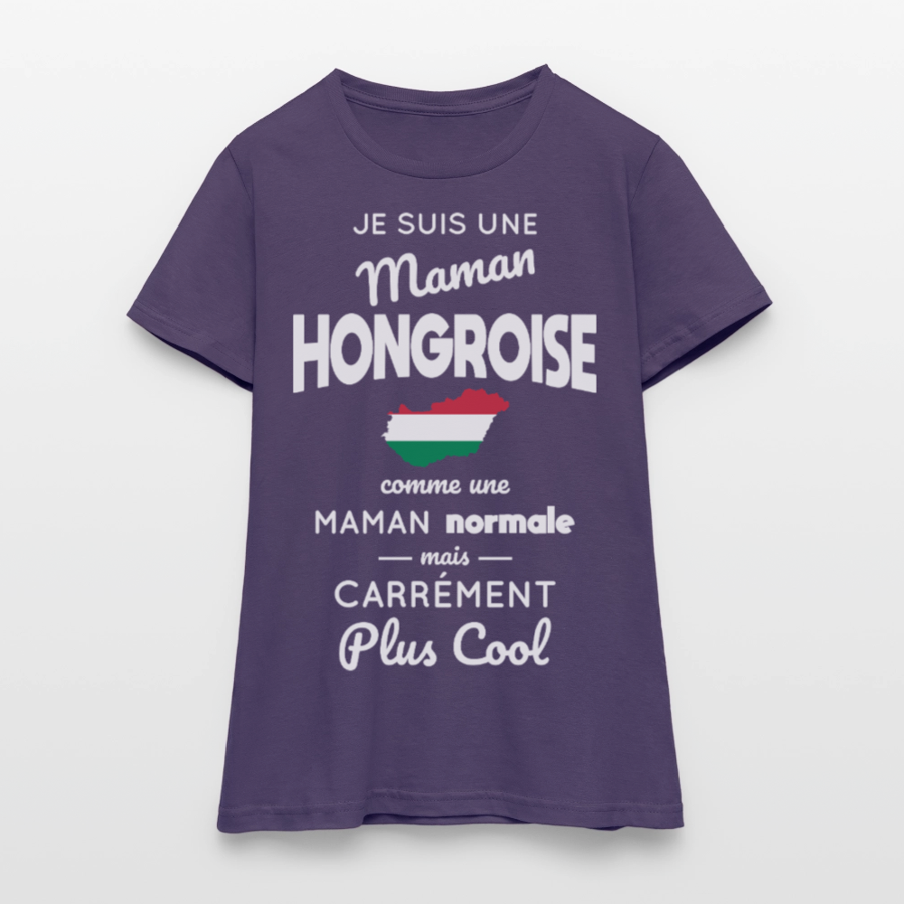 T-shirt Femme - Maman Hongroise plus cool - violet foncé