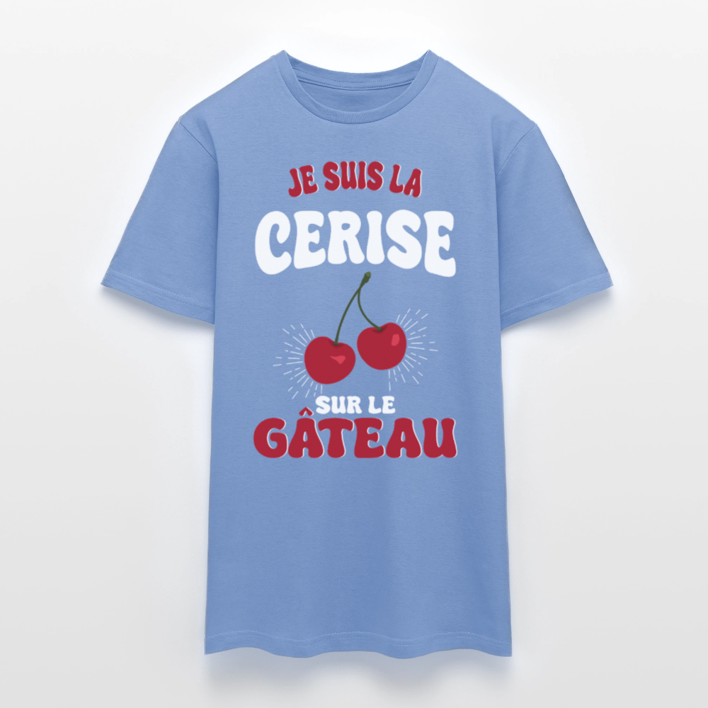 T-shirt Homme - Je suis la cerise sur le gâteau - carolina blue