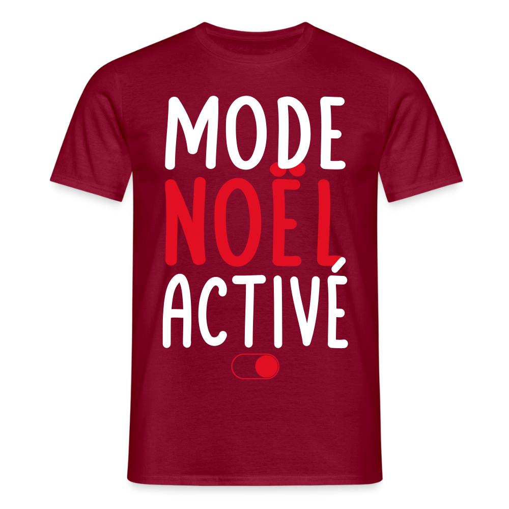 T-shirt Homme - Mode Noël activé - rouge brique