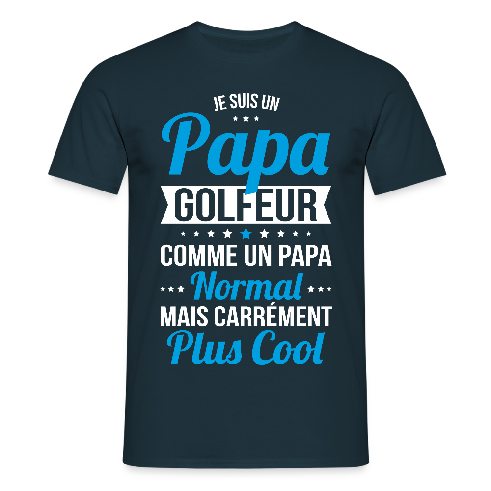 T-shirt Homme - Papa golfeur plus cool - marine