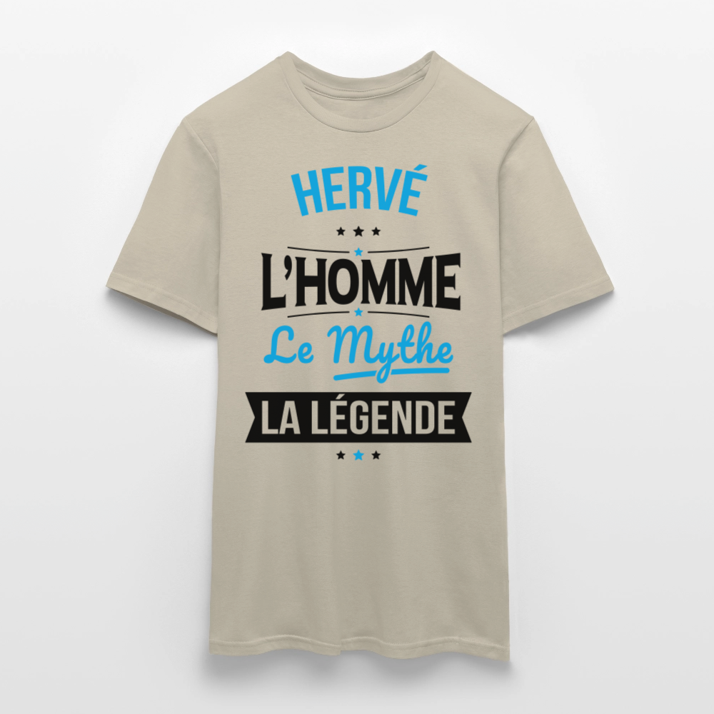 T-shirt Homme - Hervé - l'Homme - le Mythe - la Légende - beige sable