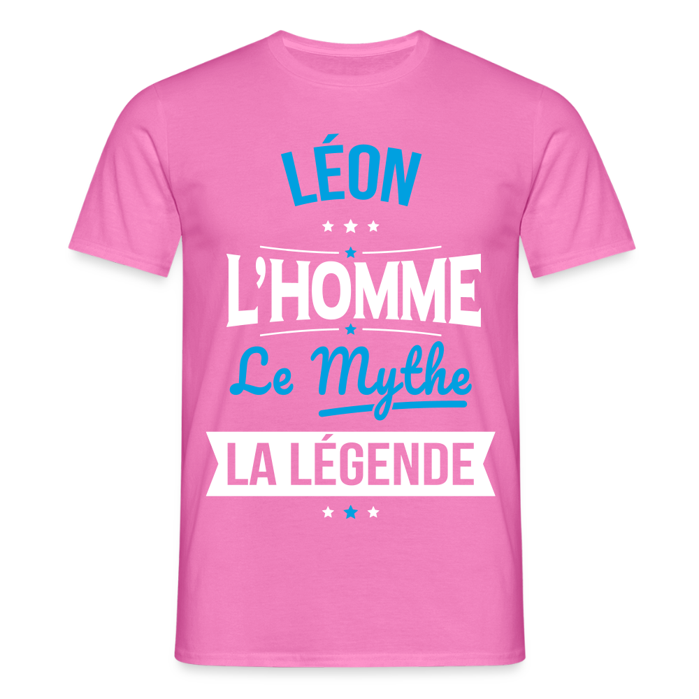 T-shirt Homme - Léon - l'Homme - le Mythe - la Légende - rose