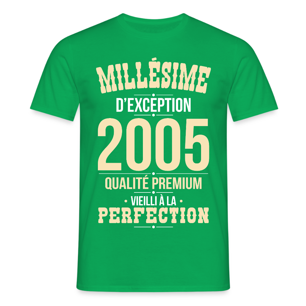 T-shirt Homme - Anniversaire 20 Ans - Millésime 2005 - vert