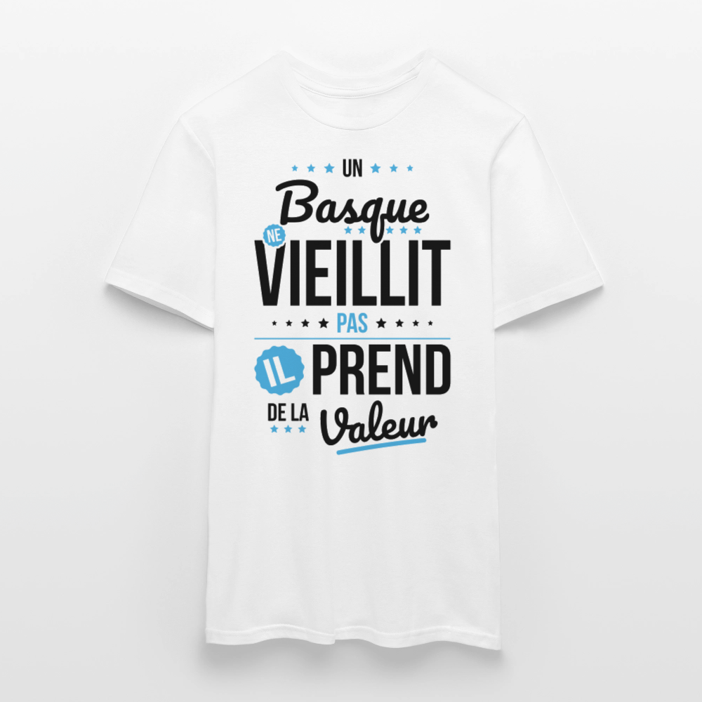 T-shirt Homme - Un Basque ne vieillit pas - blanc