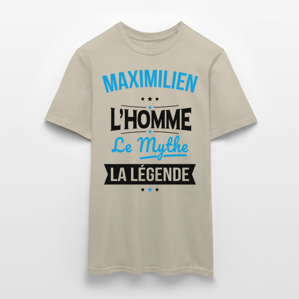 T-shirt Homme - Maximilien - l'Homme - le Mythe - la Légende - beige sable