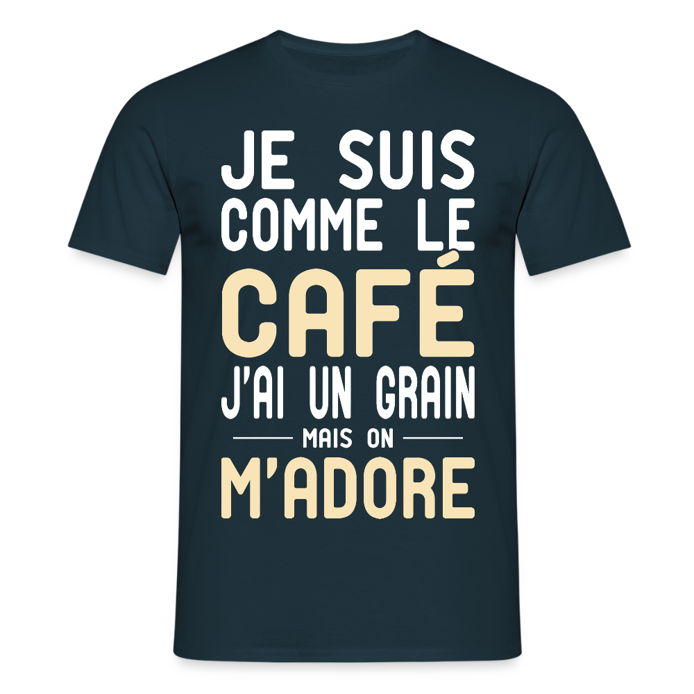 T-shirt Homme - J'ai un grain - Cadeau Humour - marine
