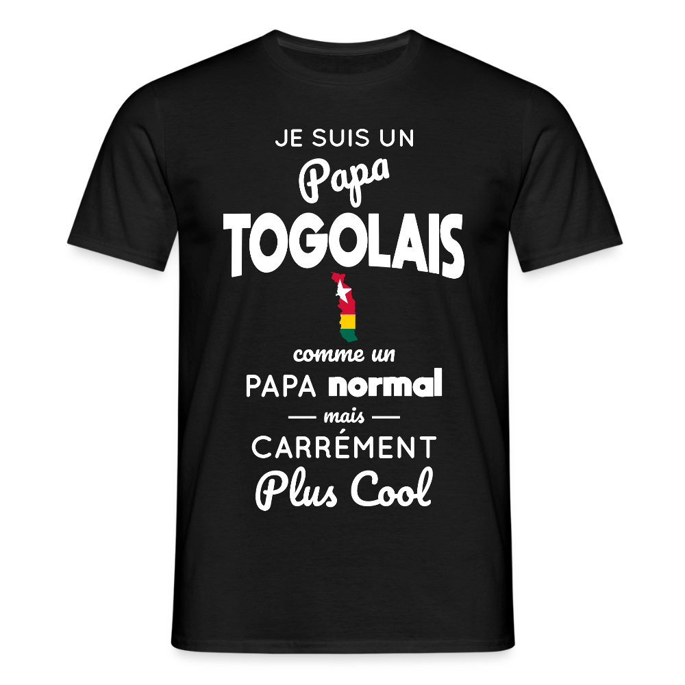 T-shirt Homme - Papa Togolais Plus Cool - noir