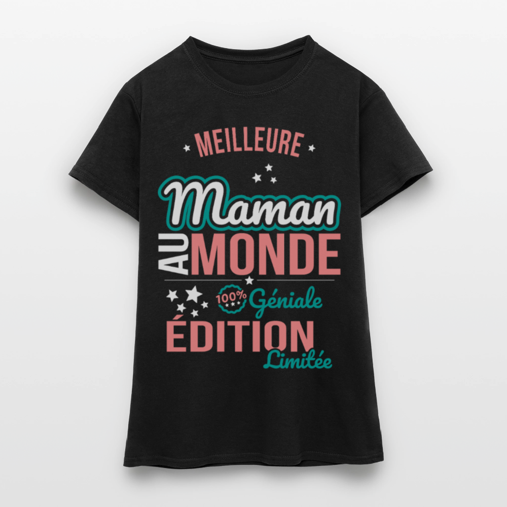T-shirt Femme - Meilleure Maman au monde - noir