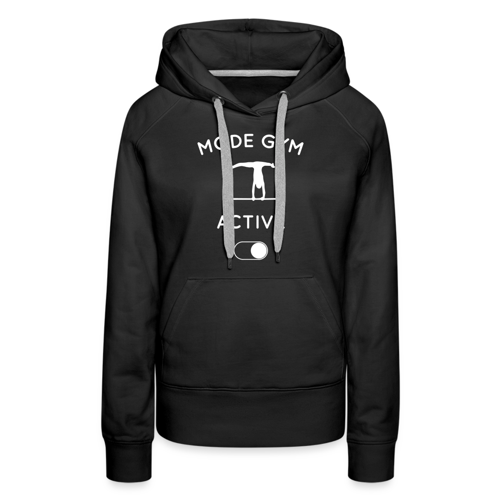 Sweat à capuche Premium Femme - Mode gym activé - noir