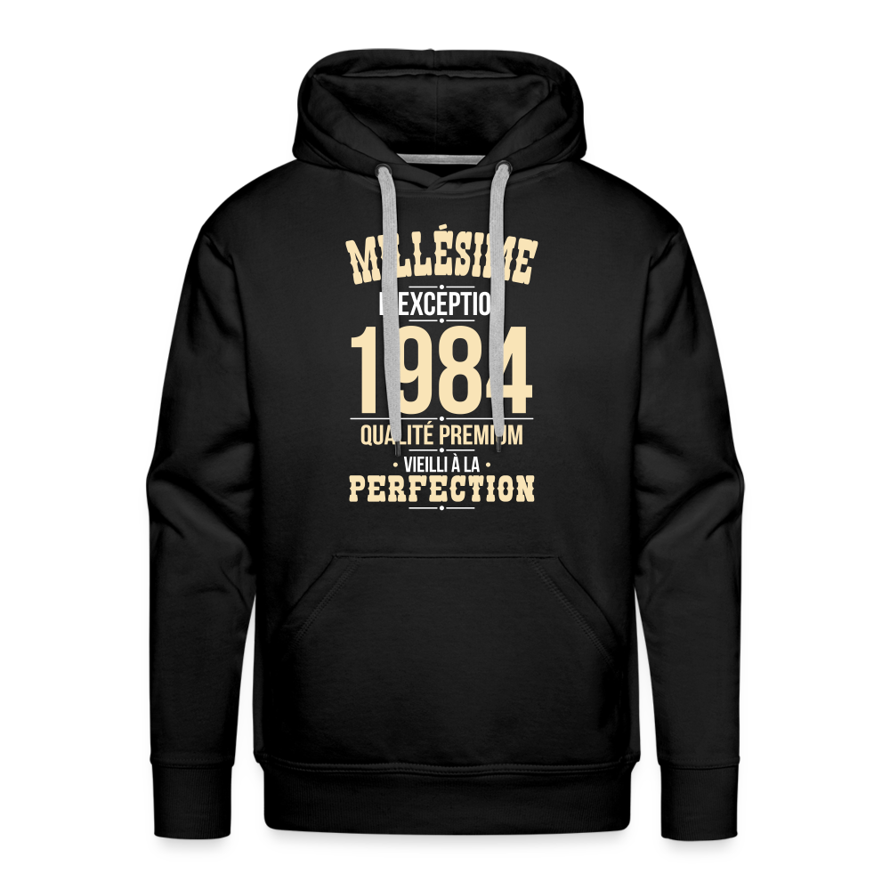 Sweat à capuche Premium Homme - Anniversaire 41 Ans - Millésime 1984 - noir