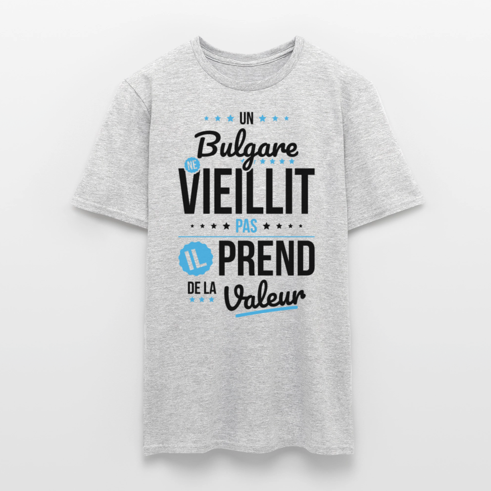T-shirt Homme - Un Bulgare ne vieillit pas - gris chiné