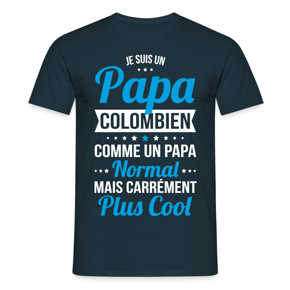 T-shirt Homme - Papa Colombien Plus Cool - marine