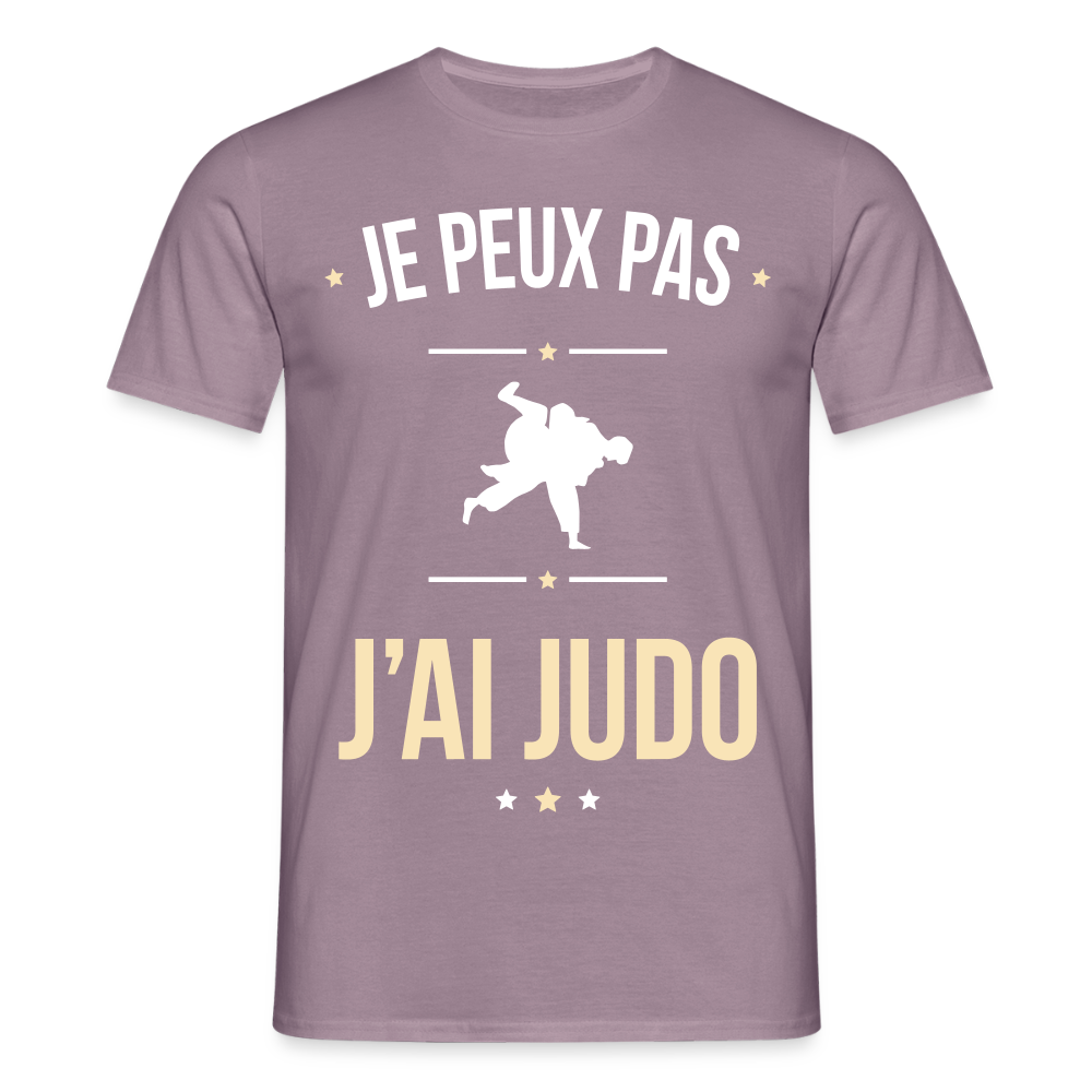 T-shirt Homme - Je peux pas j'ai Judo - mauve gris